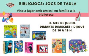 BIBLIOJOCS: jocs de taula a la biblioteca