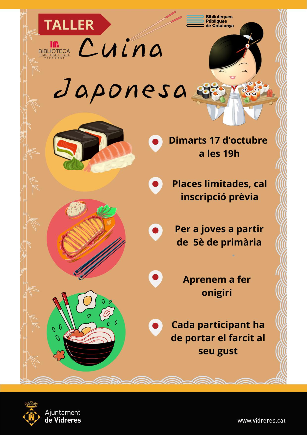 Taller cuina japonesa