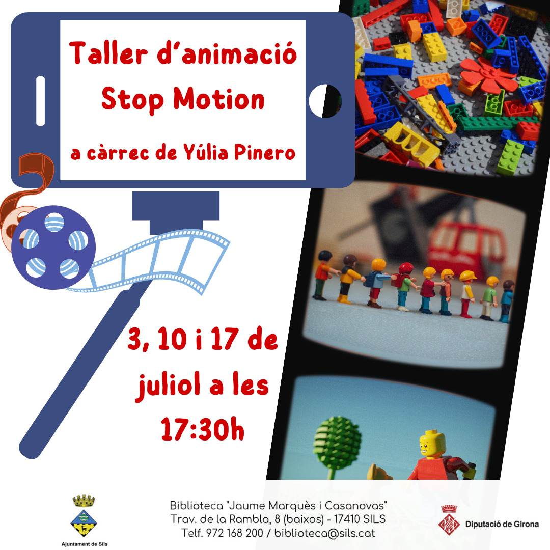 Taller de Stop Motion "Càmera, acció i animació". 3 sessions. Per a infants d'entre 10 i 12 anys.