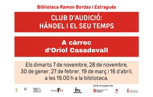 Club d´audició Händel i el seu temps