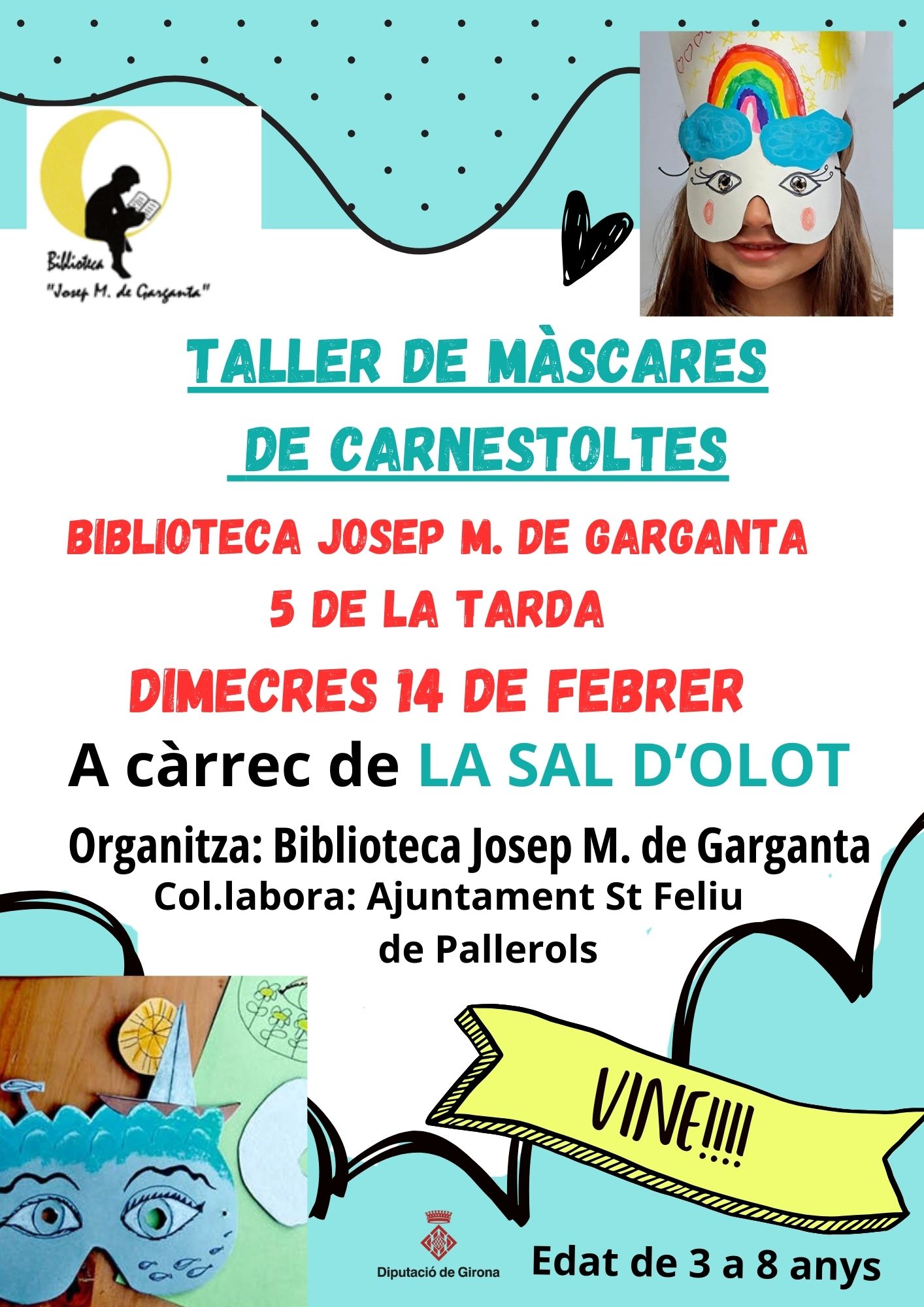Taller de màscares de carnestoltes