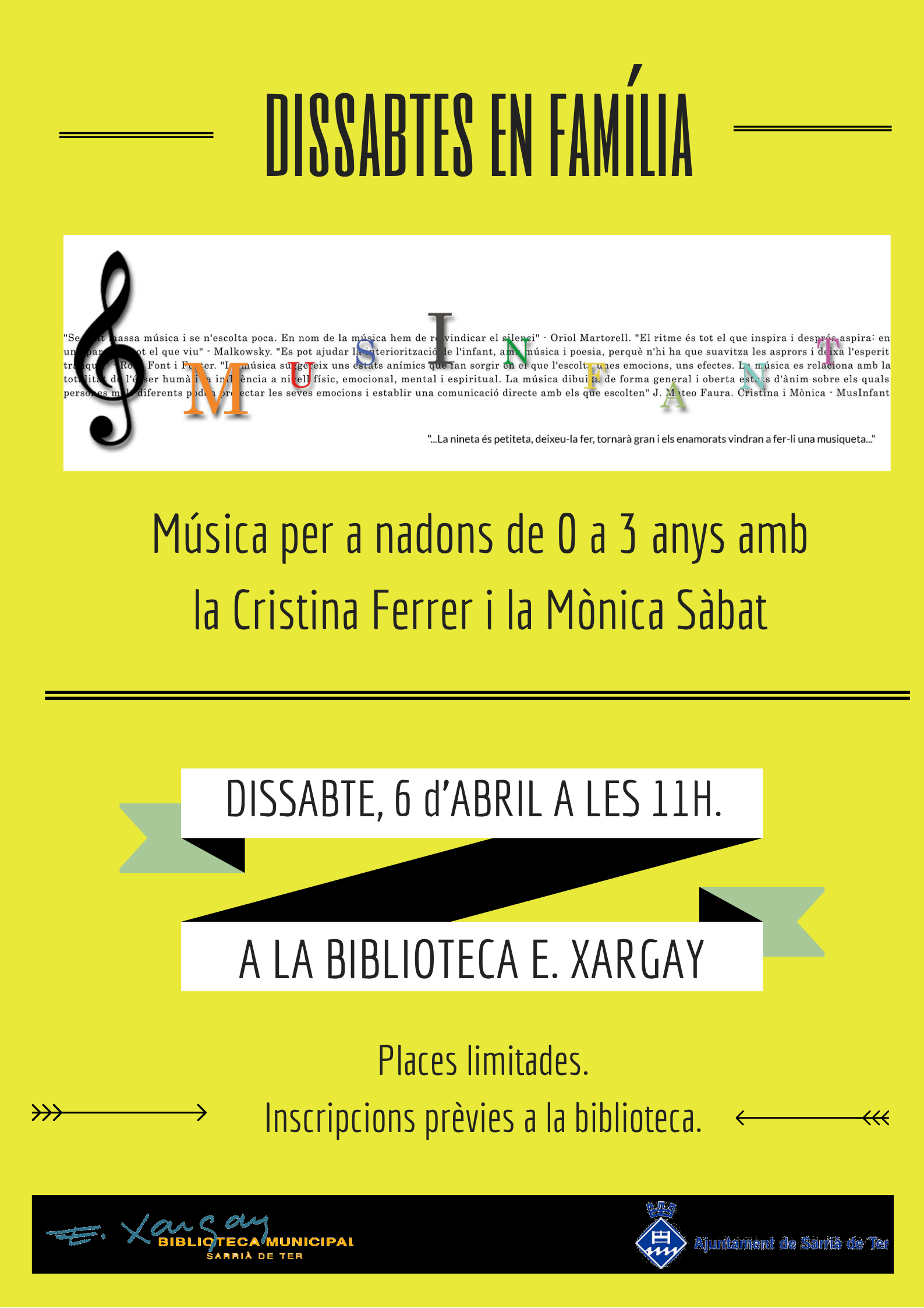 Dissabtes en família. Musinfant