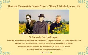 Lectura de textos de Joan Salva-Papasseit, Àngel Guimerà i Montserrat Vayreda