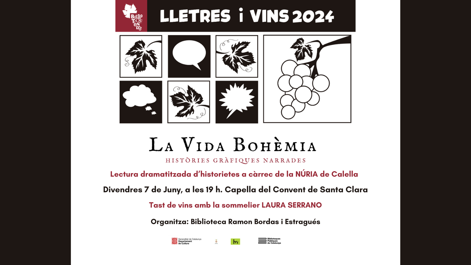 Lletres i Vins 2024. Biblioteques amb DO