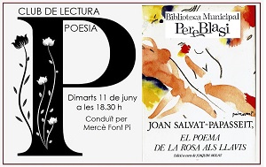 Club de lectura de poesia. "Poema de la rosa als llavirs" de J. Salvat Papasseit