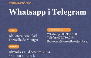 Curs d'informàtica. Whatsapp i Telegram