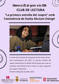 Club de lectura "La primera estrella del vespre" amb l'assistència de Nadia Ghulam Dástgir.