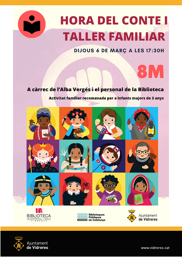 Hora del conte + Taller familiar 8M
