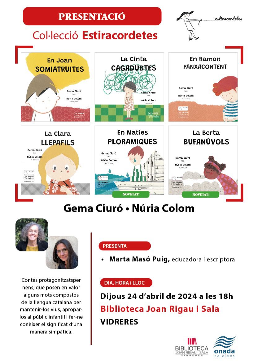 "La Berta Bufanúvols" i "En Maties Ploramiques" a càrrec de la seva autora Gema Ciuró
