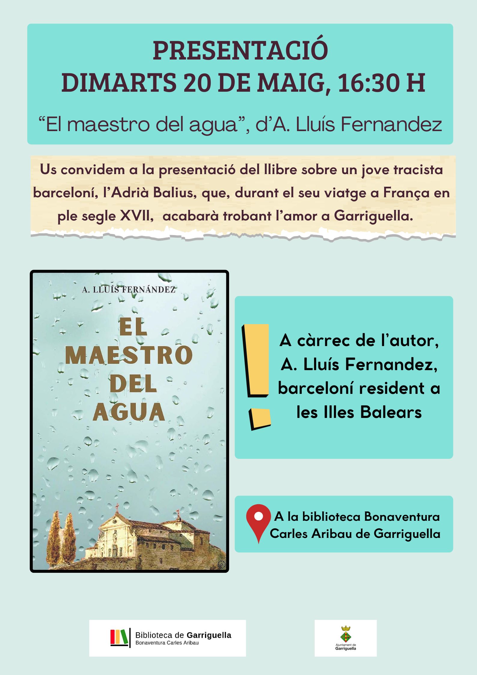 Presentació del llibre "El maestro del agua"