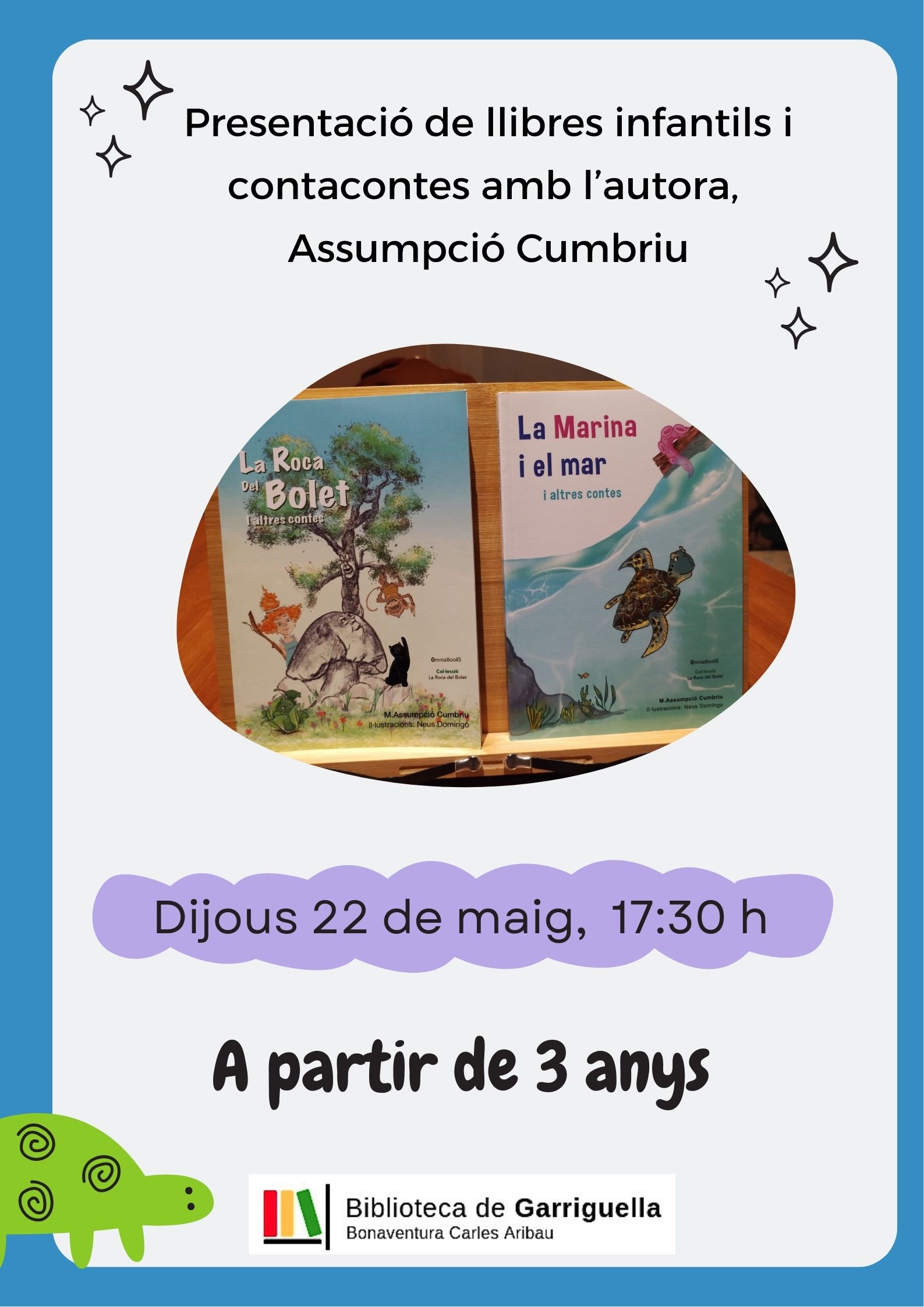 Presentació dels lllibres "La Roca dels Bolets i altres contes" i "La Marina i el mar i altres contes"