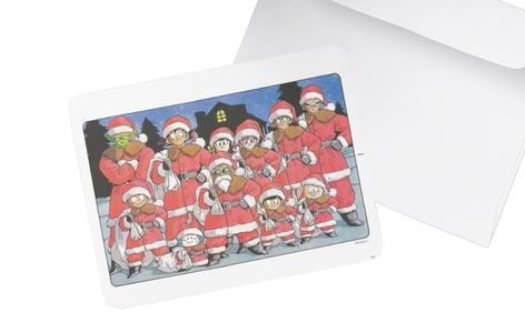 Postal de Nadal estil manga