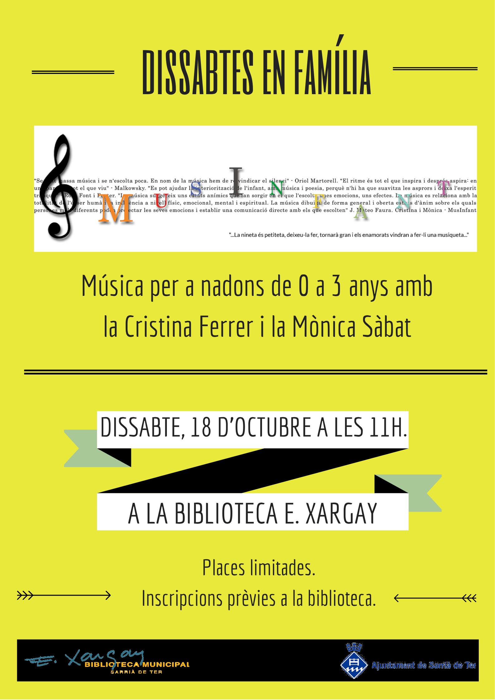 Dissabtes en família. Musinfant