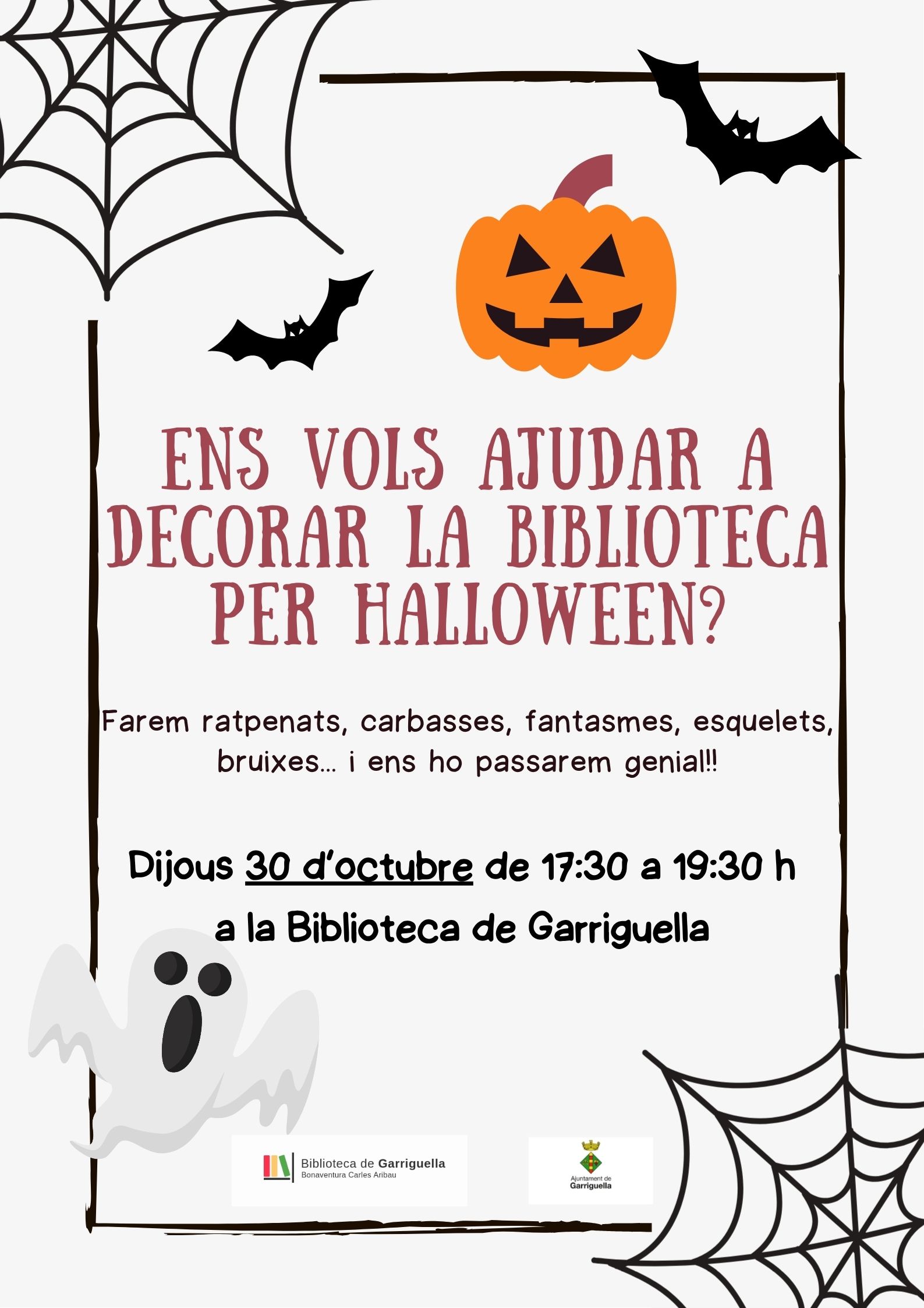 Ens vols ajudar a decorar la biblioteca per Halloween?