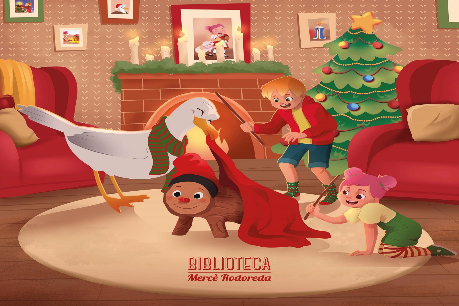 Tió de Nadal a la Biblioteca