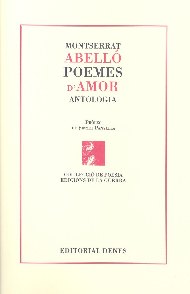 Poemes d'amor: antologia, de Montserrat Abelló