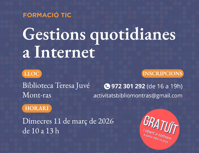 Formació TIC: Gestions quotidianes a Internet