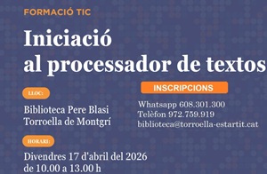 Curs d'informàtica. Iniciació al processador de textos