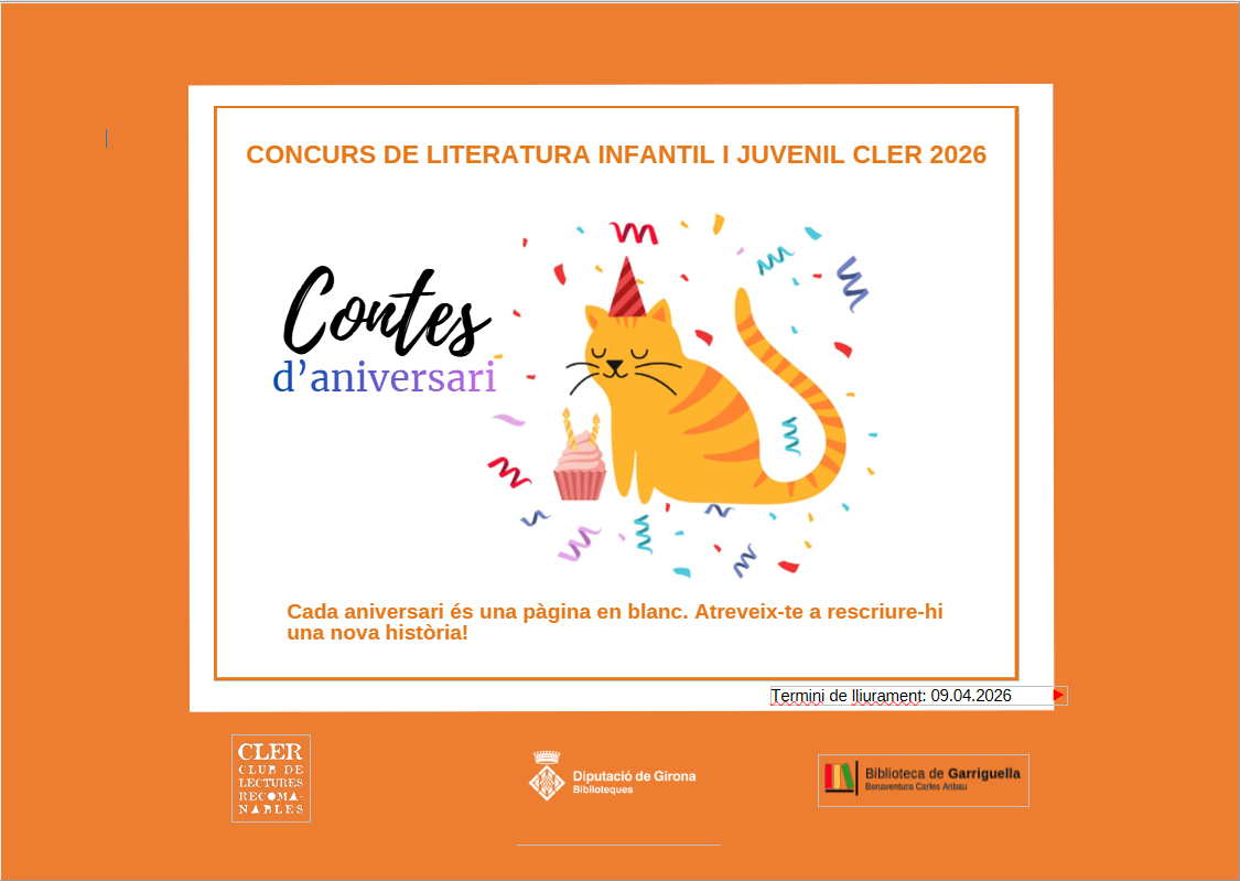 Concurs Literatura infantil i juvenil 2026