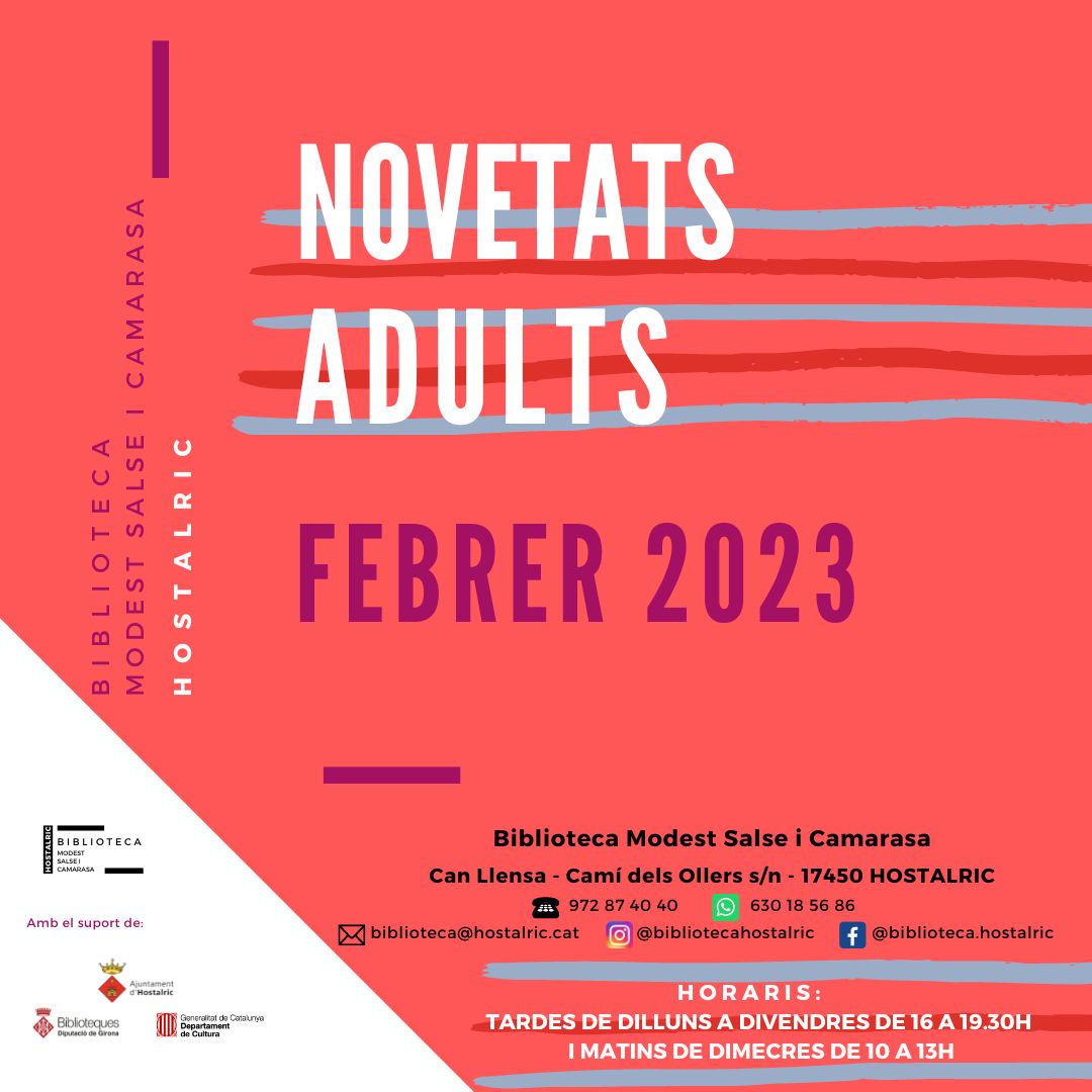 Novetats febrer adults 2023